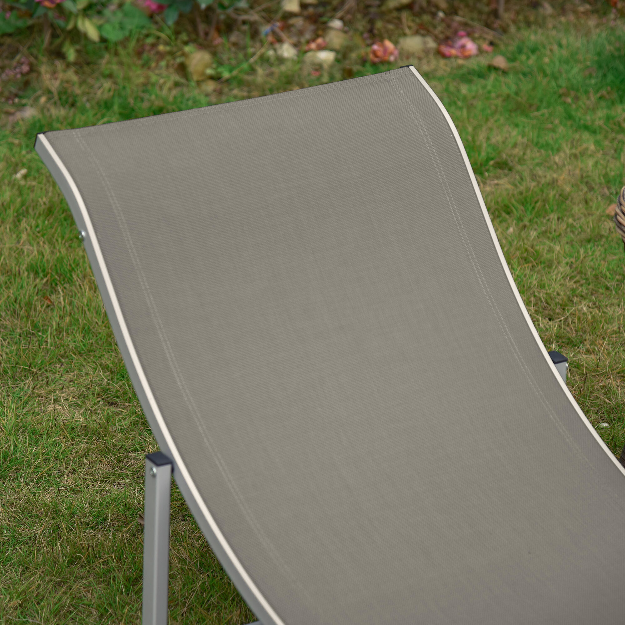 Conjunto de Tumbonas Outsunny 165x61x63 cm Gris 4/7