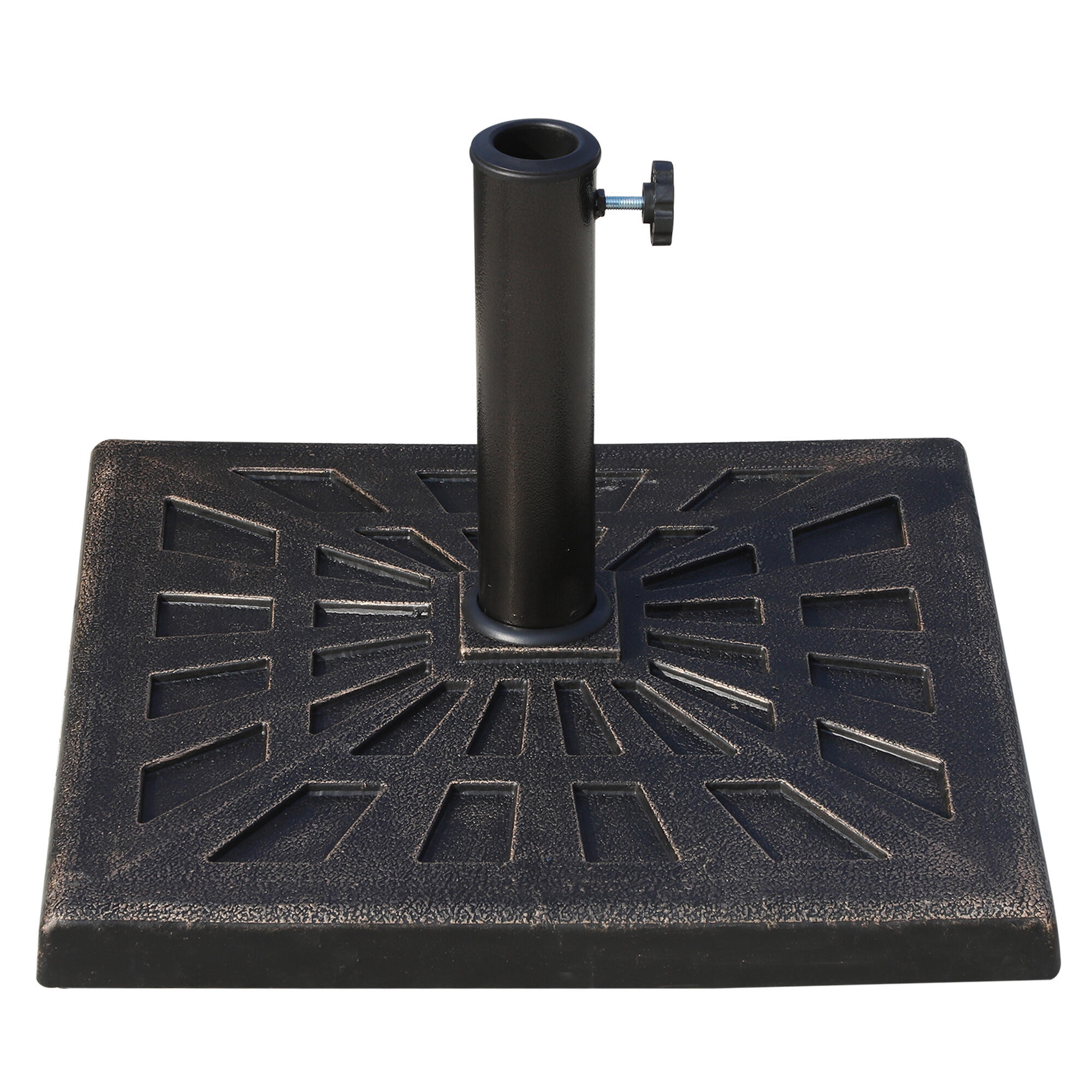 Base chapéu de sol 47x47x32 cm preto e bronze outsunny