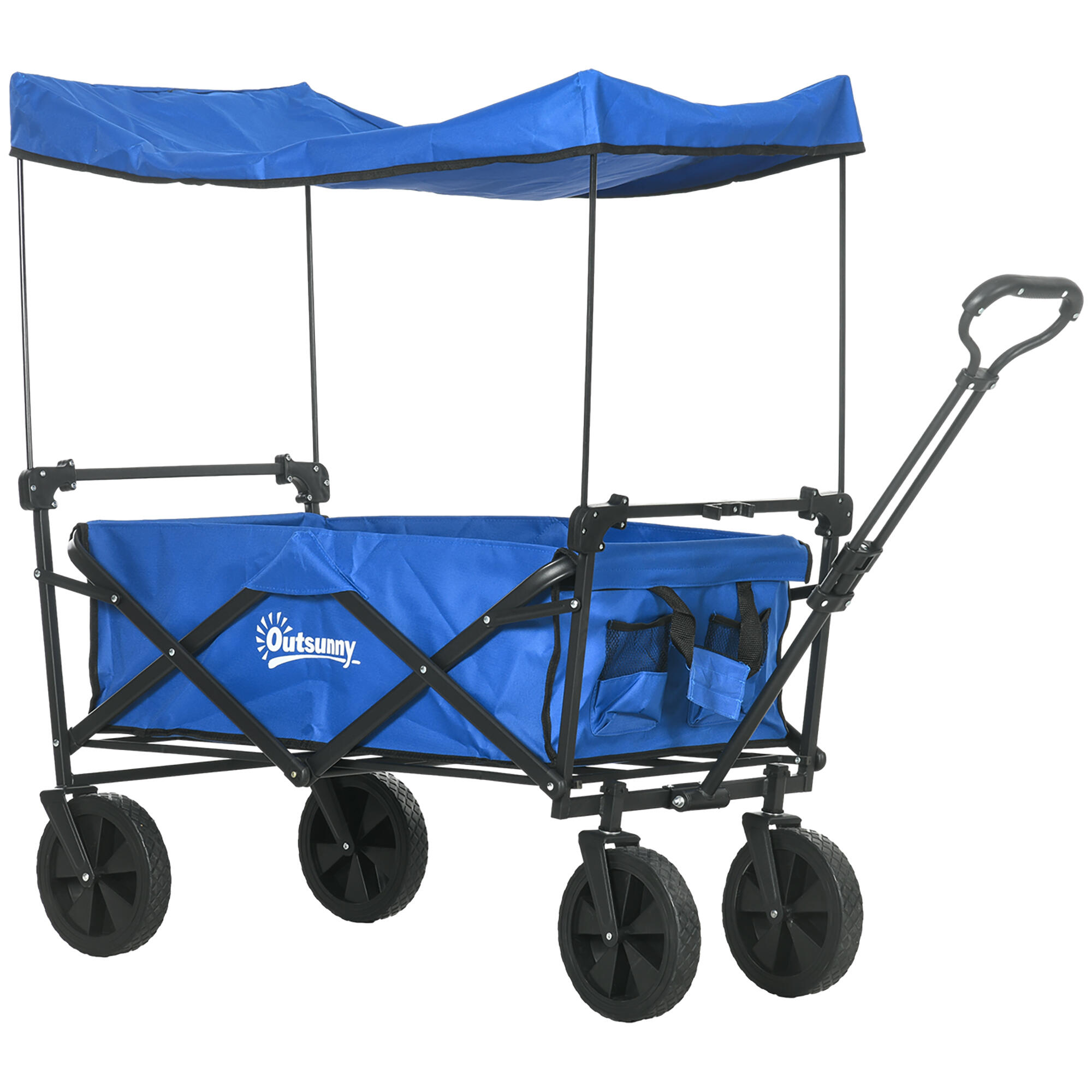Carrinho de transporte azul outsunny