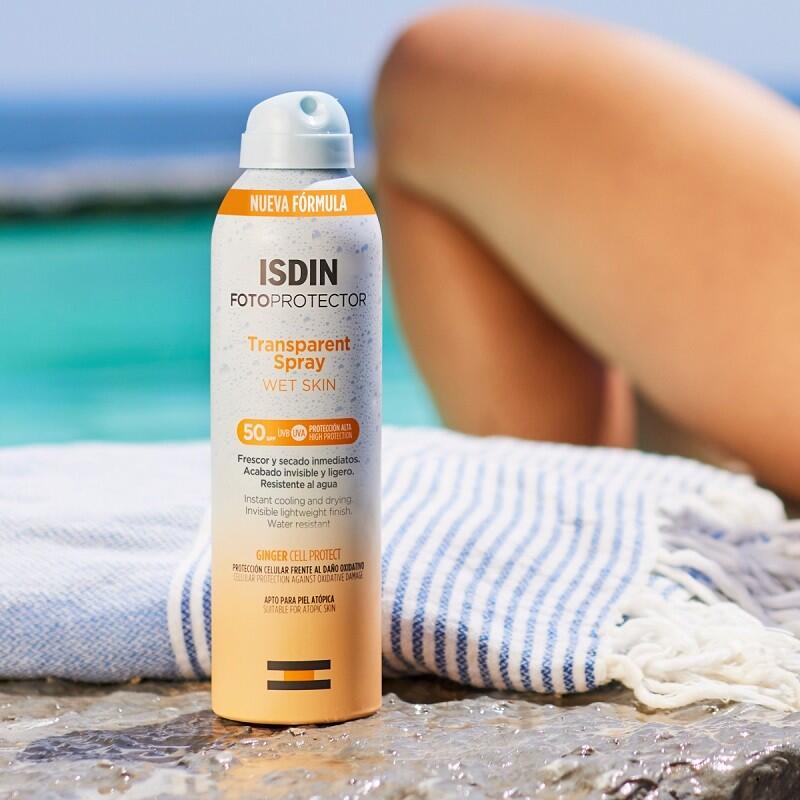 ISDIN Fotoprotector Transparent Spray Wet Skin SPF 50+ (100ml) 2/3