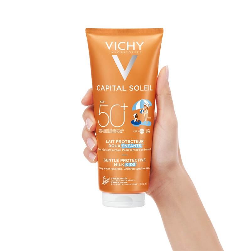 VICHY Capital Soleil Leche Niños Piel Mojada SPF50+ 300ml 5/6