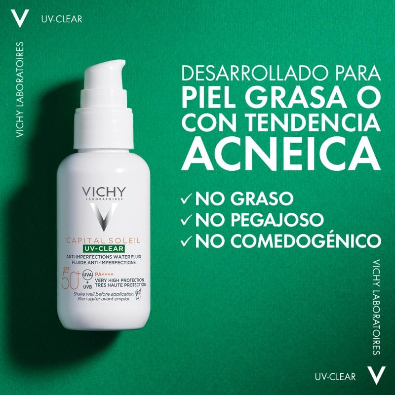 VICHY Capital Soleil UV Clear Fluido Anti-imperfecciones SPF50 (40ml) 5/7