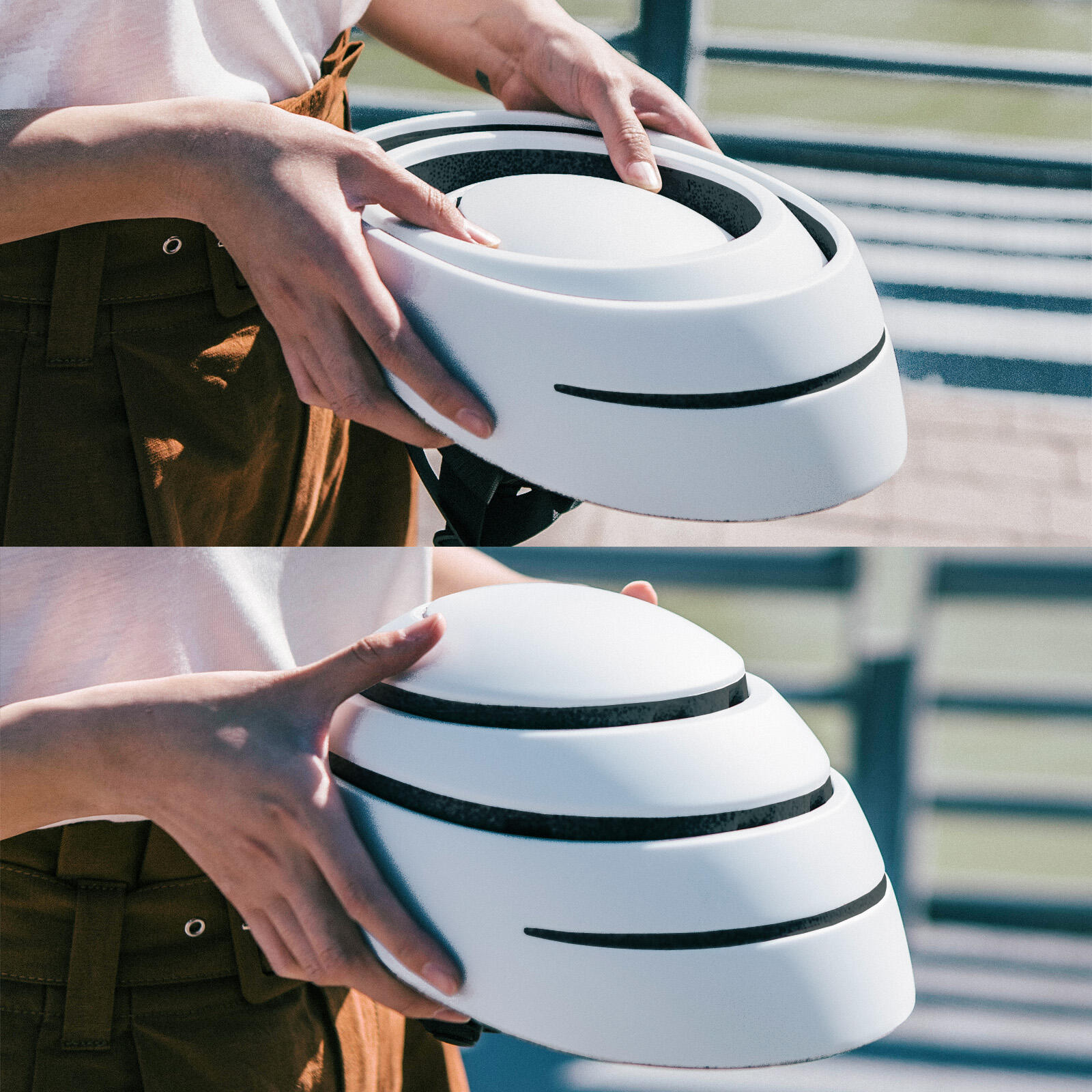 Capacete para bicicleta e trotineta. Capacete Urbano Dobrável 4/7