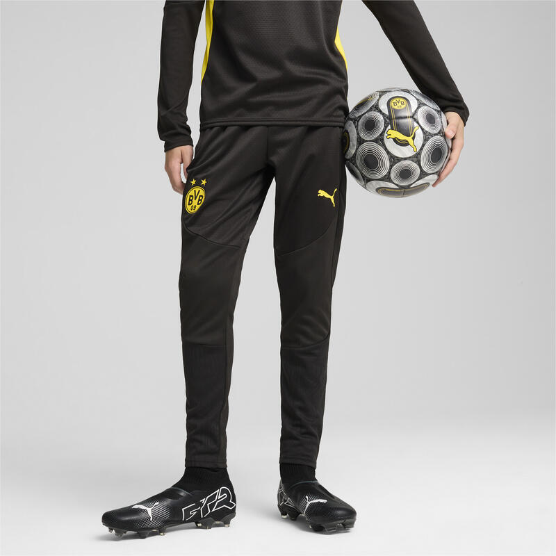 Pantalones de training Borussia Dortmund Niños PUMA Black Faster Yellow