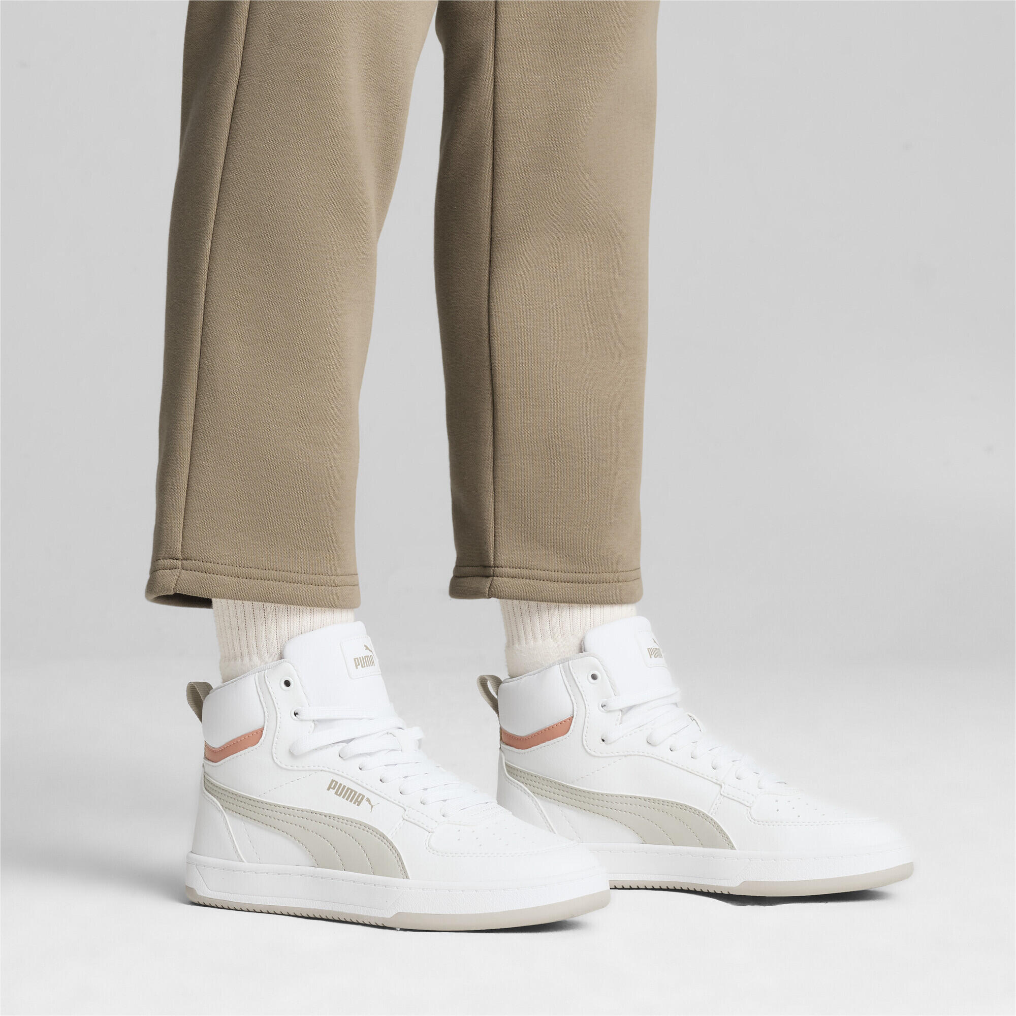 Caven 2.0 Mid Sneakers Erwachsene PUMA White Desert Dust Deeva Peach Beige Pink 4/15