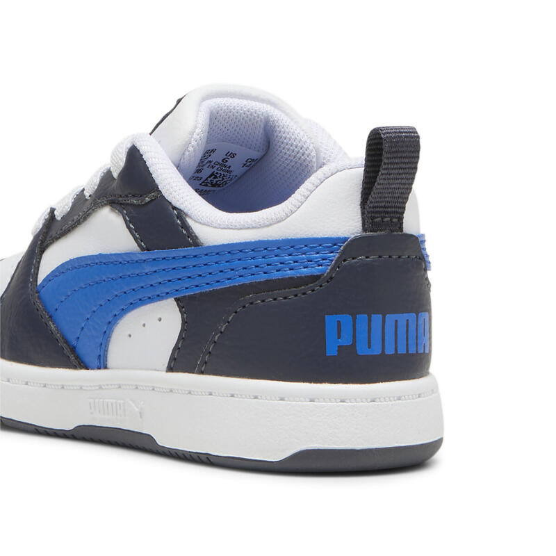 Rebound V6 Lo sneakers voor peuters PUMA White Hyperlink Blue Galactic Gray