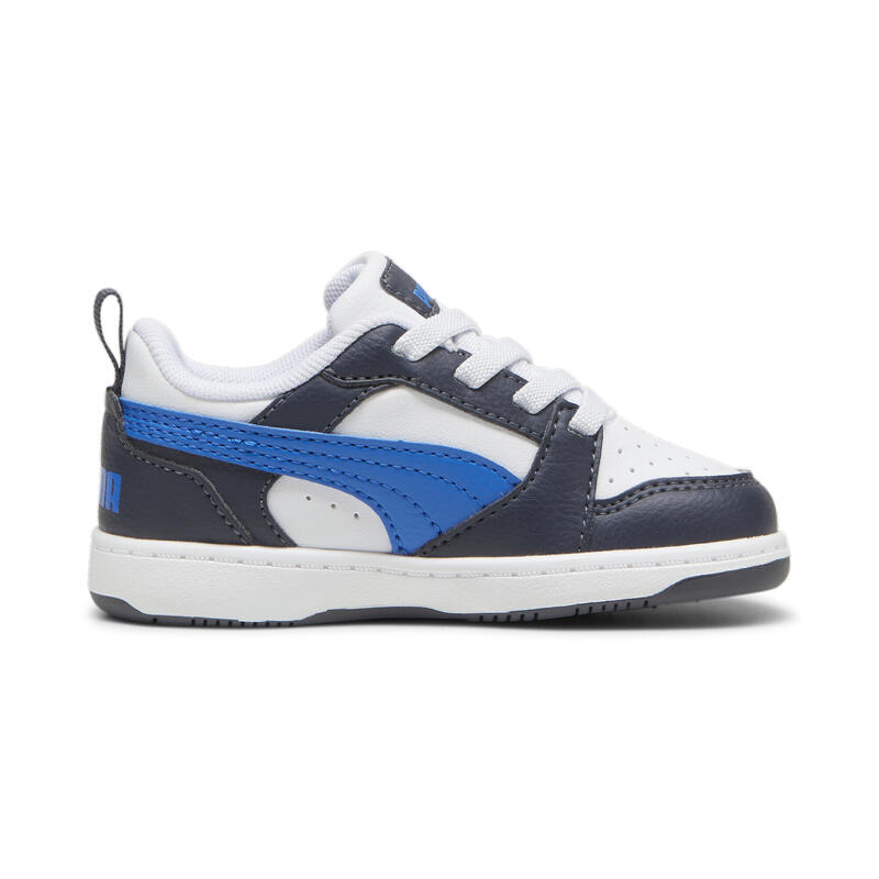 Rebound V6 Lo sneakers voor peuters PUMA White Hyperlink Blue Galactic Gray