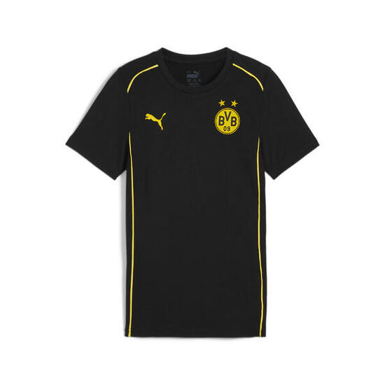 T-shirt Casuals Borussia Dortmund Enfant et Adolescent PUMA Black Faster Yellow