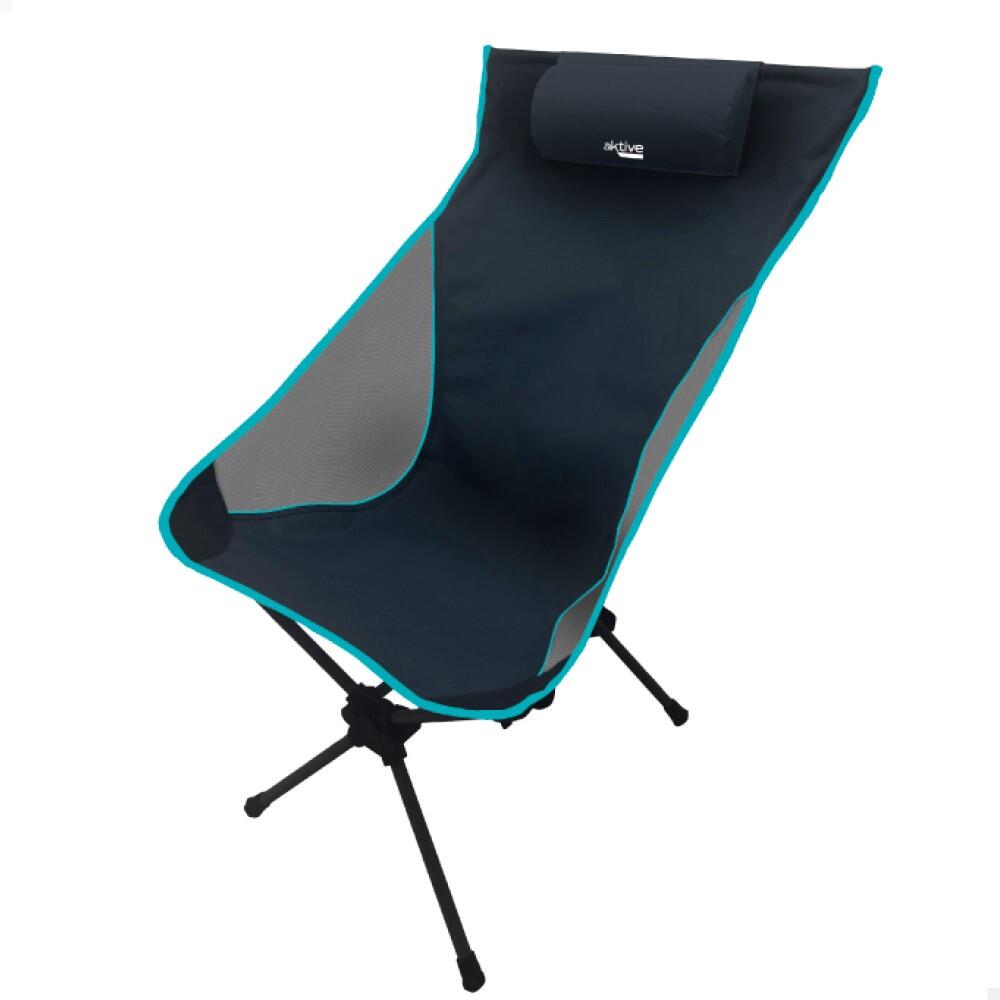Aktive - Aktive Chaise De Camping Pliante Ultra-compacte Avec Coussin - Siège Pliant - Noir - Taille Unique - Decathlon