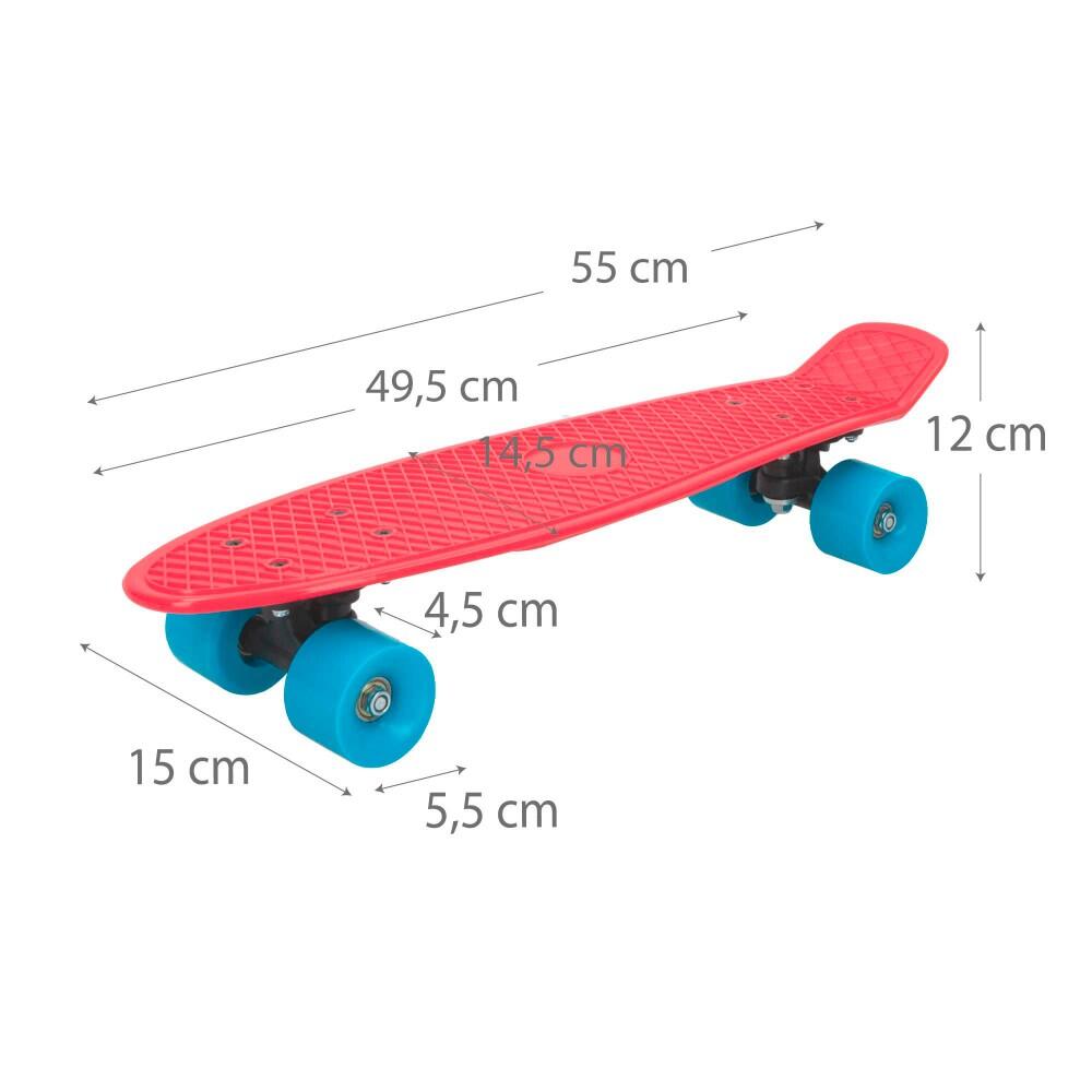 Planche à roulettes pvc 55 cm - rouge 4/5