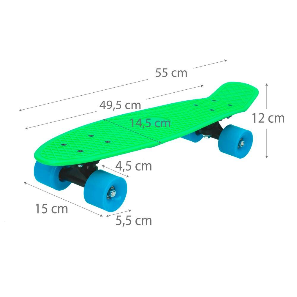 Skate com rodas de pvc 55 cm - verde 4/5