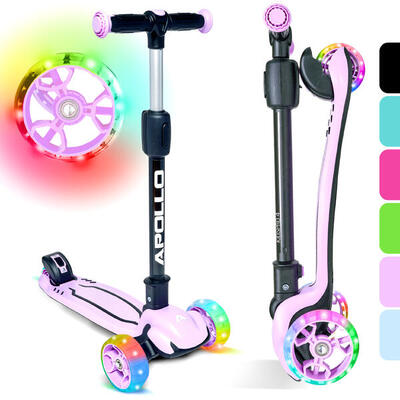Kinderscooter - KidsPro4 - klappbarer LED 3-Rad-Roller