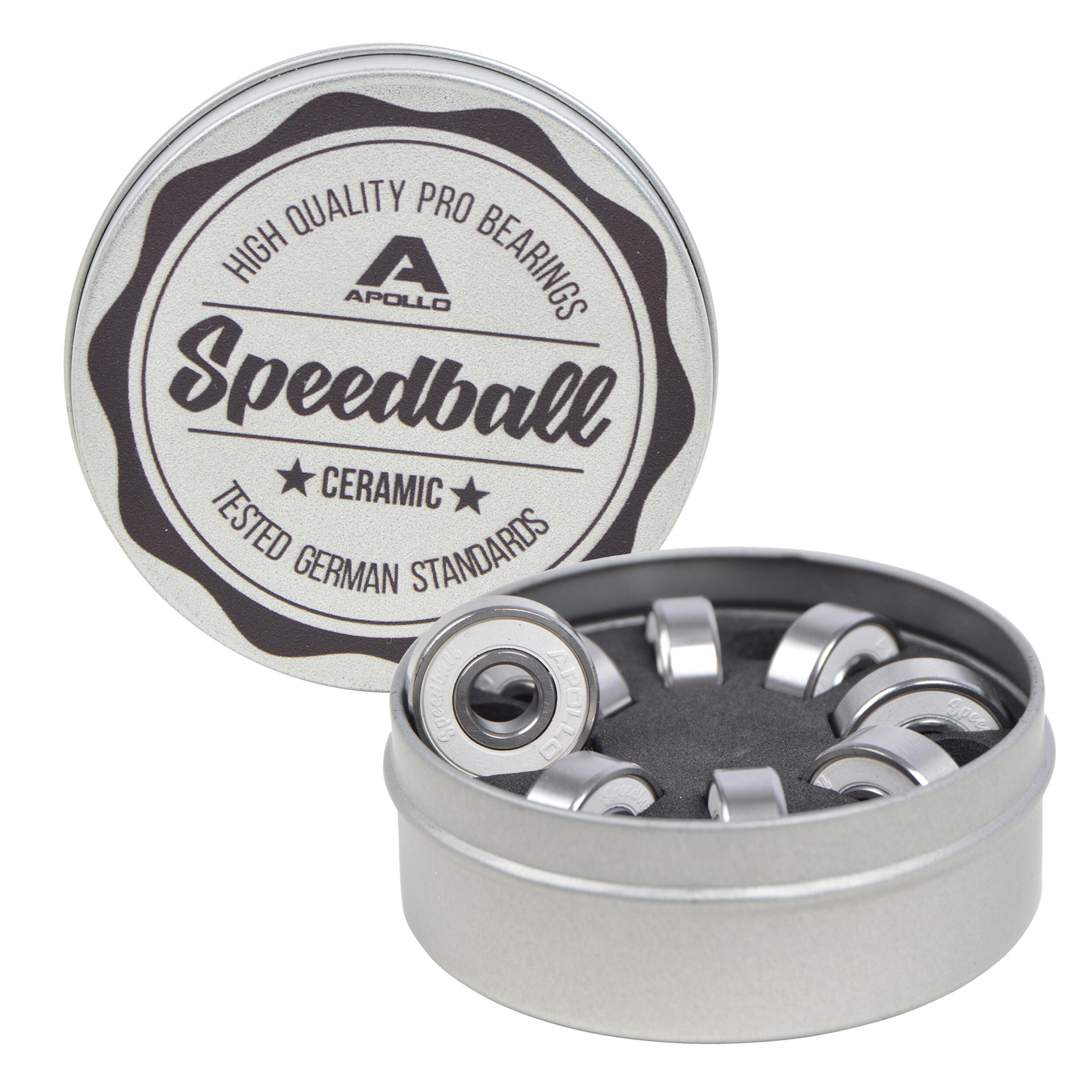 APOLLO Kogellagerset ABEC 7 & 11/ Ceramic, 2,1x0,7 cm voor longboard skateboard scooter