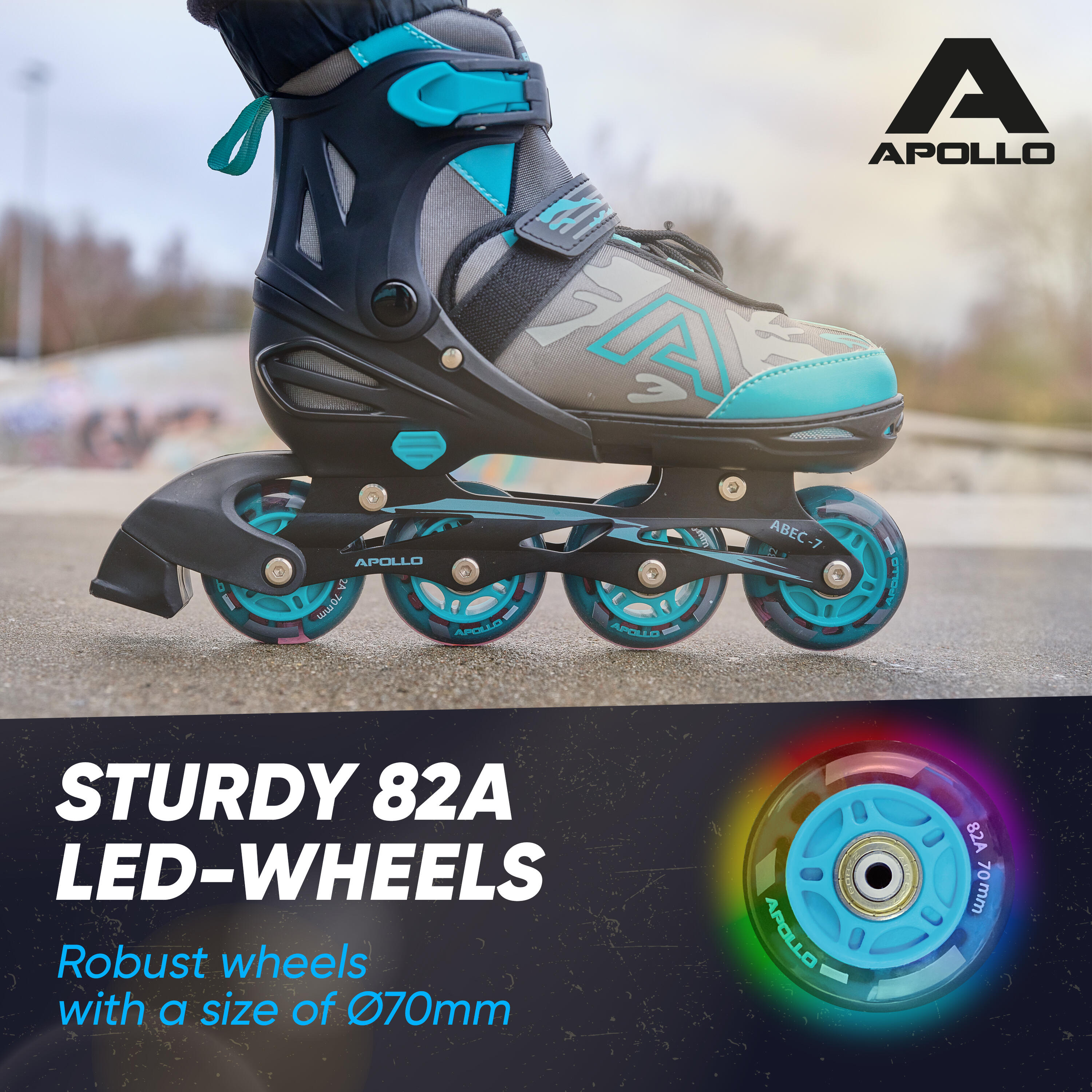 Champion Patines en Línea Talla Ajustable, con Ruedas LED