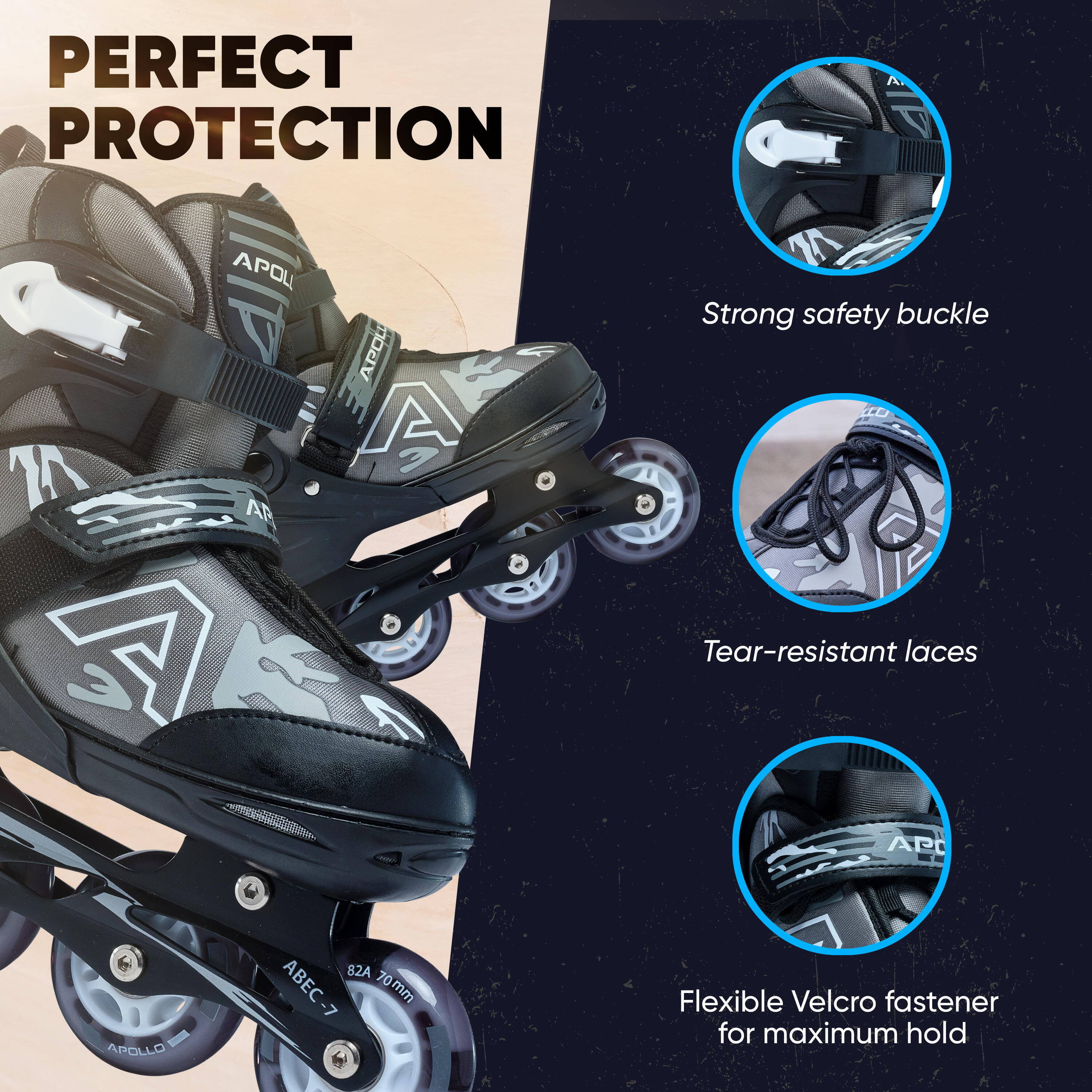 Champion Patines en Línea Talla Ajustable, con Ruedas LED 4/7