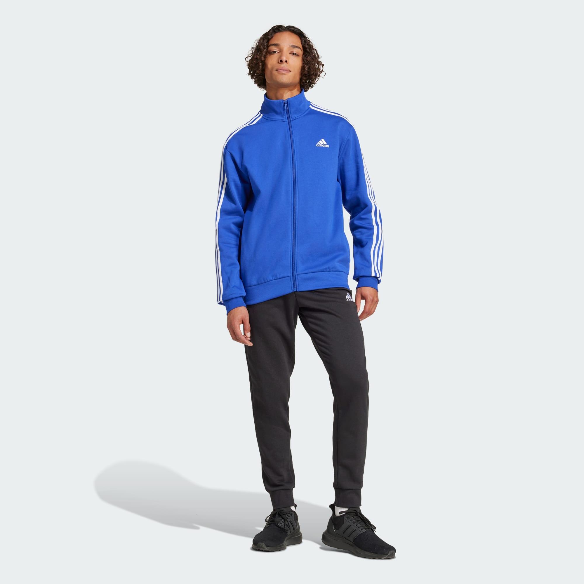 Adidas - Survêtement À 3 Bandes En Molleton Basic - Survêtement - Bleu - 36 Xs - Decathlon