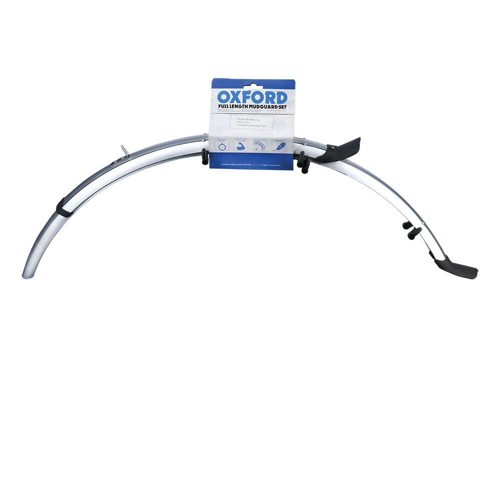 Oxford 700c Hybrid 56mm Mudguard Set Silver 2/2