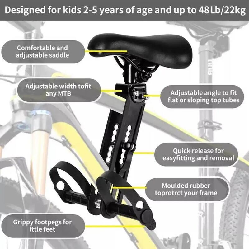 Scaun de bicicleta pentru copii cu ghidon kids ride, combo din sa si maner