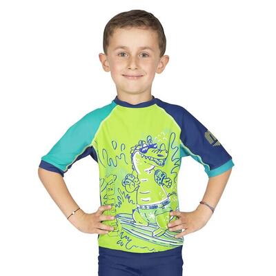 Kinder rash guard shield korte mouw gerecycled stof sneldrogend 2-7 jaar