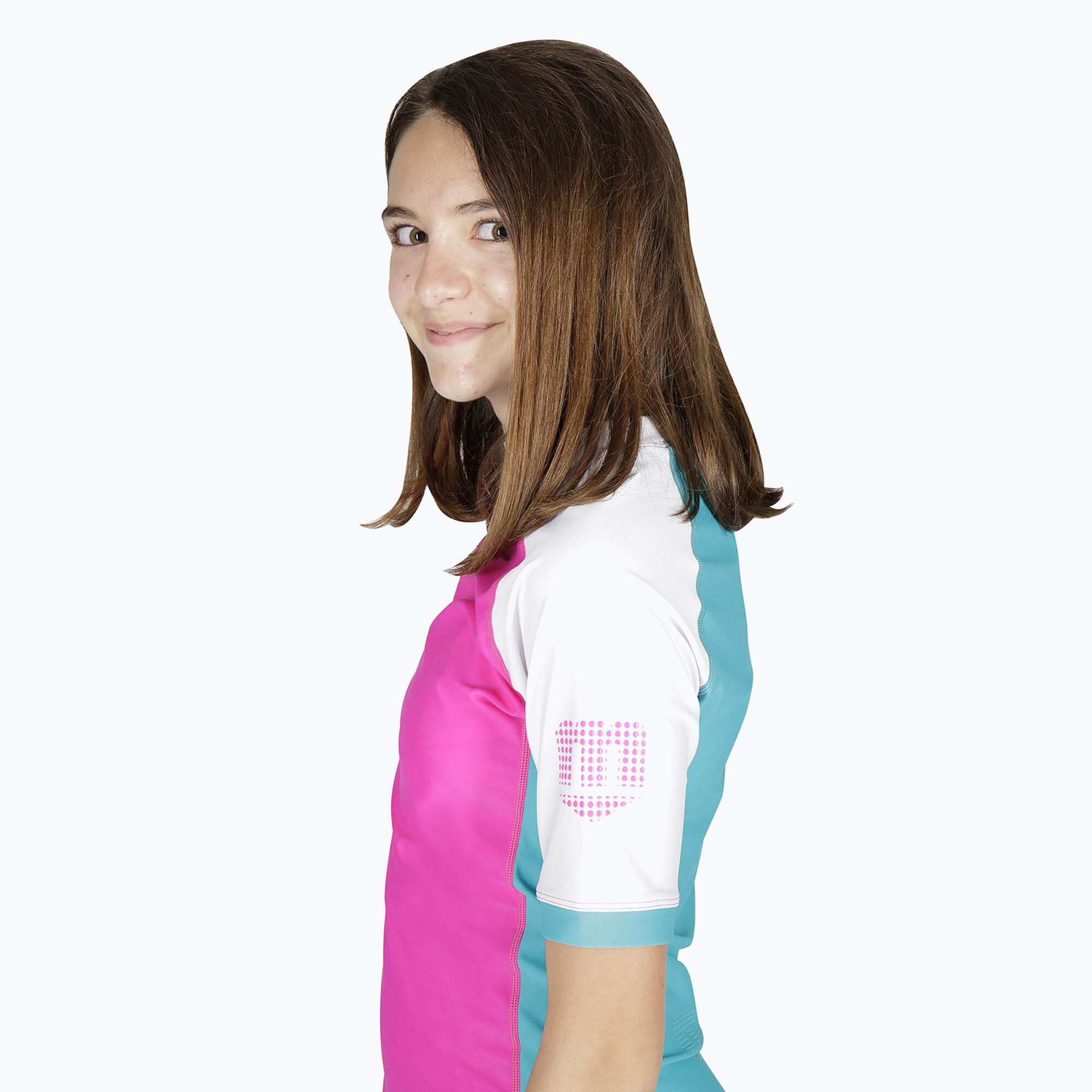Rash Guard Junior Shield Manches Courtes Tissu Recyclé Séchage Rapide 8-13 Ans 3/4