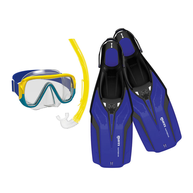 Set snorkeling Mares AQ - NATEEVA, Albastru, XS