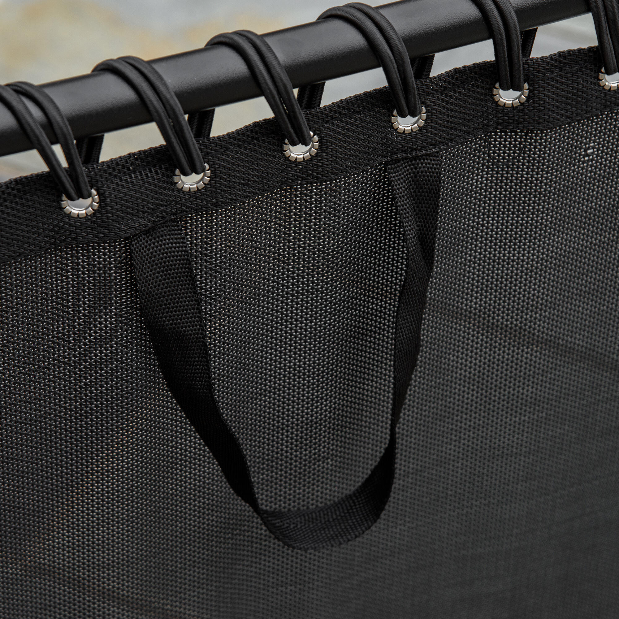 Tumbona Reclinable Outsunny 197x58x30cm Negro 6/7
