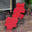 Tumbona Reclinable Outsunny 135x60x89cm Rojo