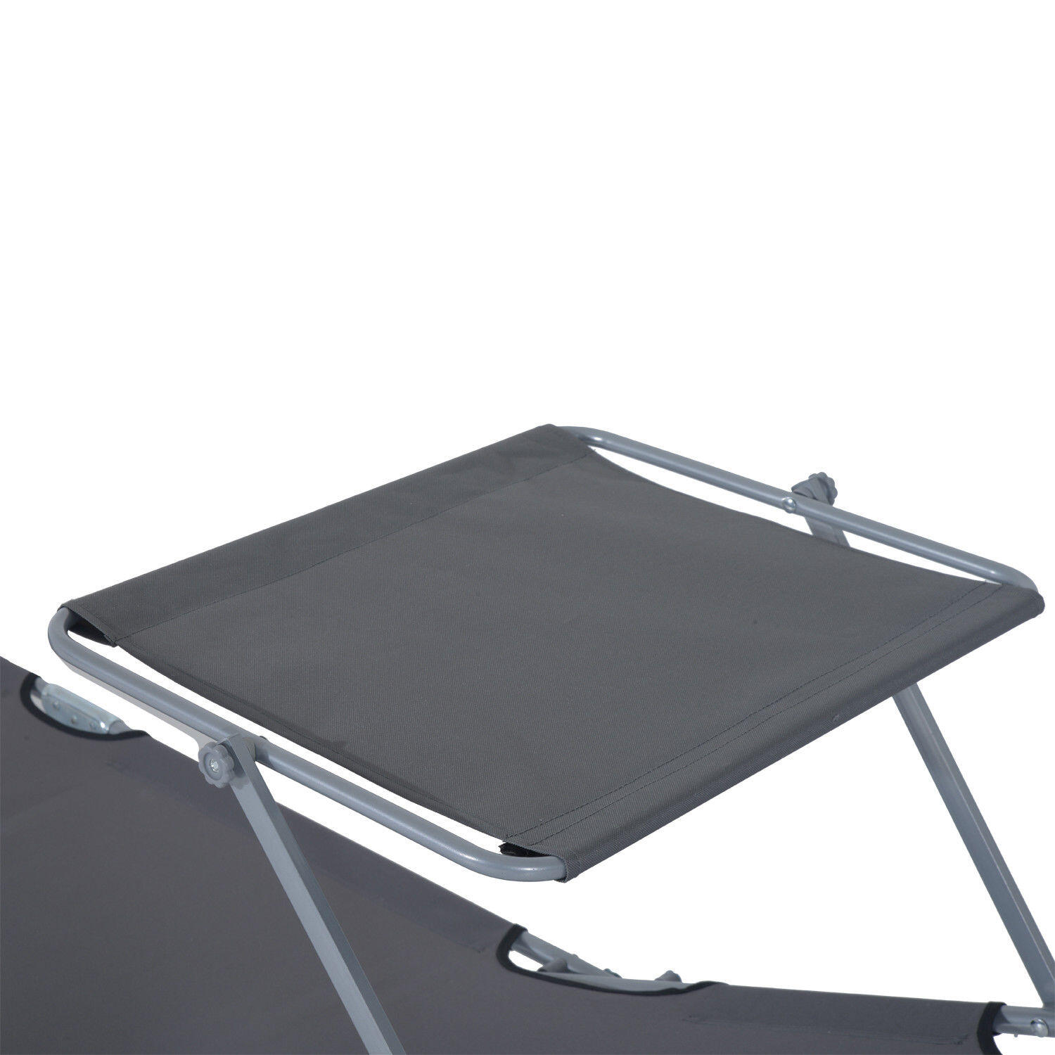 Tumbona Plegable Outsunny 187x58x77 cm gris 4/8