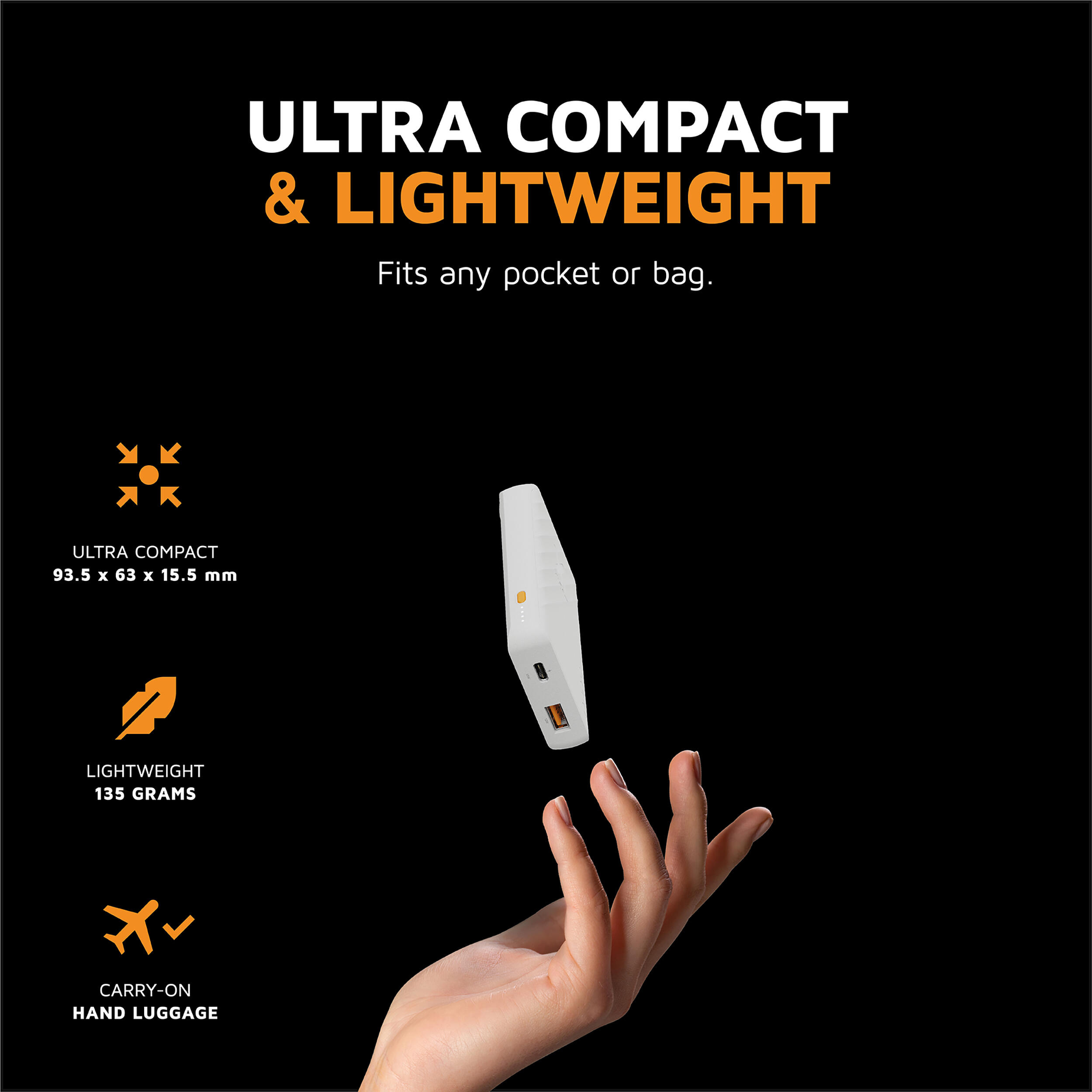 Xtorm 12W Go2 Series Powerbank - 5.000mAh - Ash White 7/7