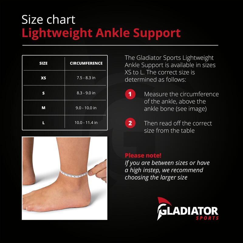 Gladiator Sports lichtgewicht enkelbrace met straps