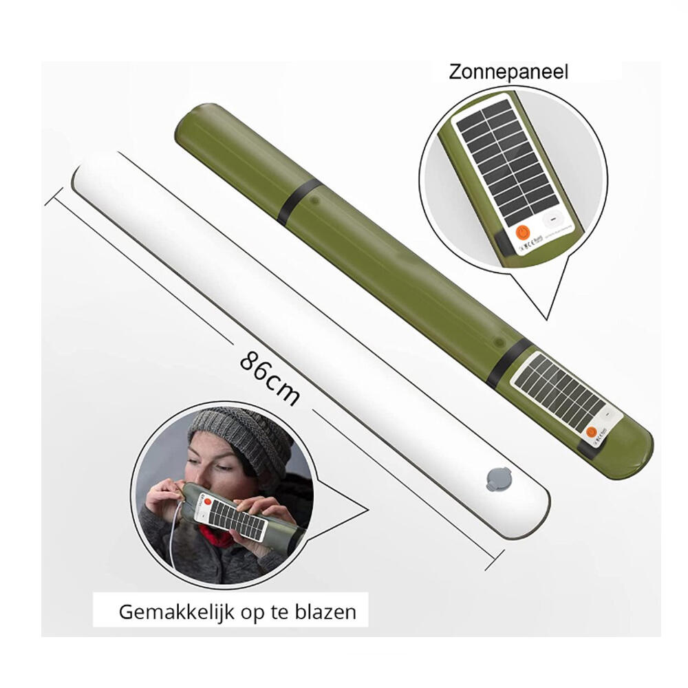 Campinglamp Opblaasbare TL  Zonne-energie  Powerbank 3/8
