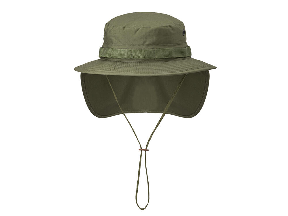 Kapelusz z odpinaną osłoną karku Olive Green 1/5