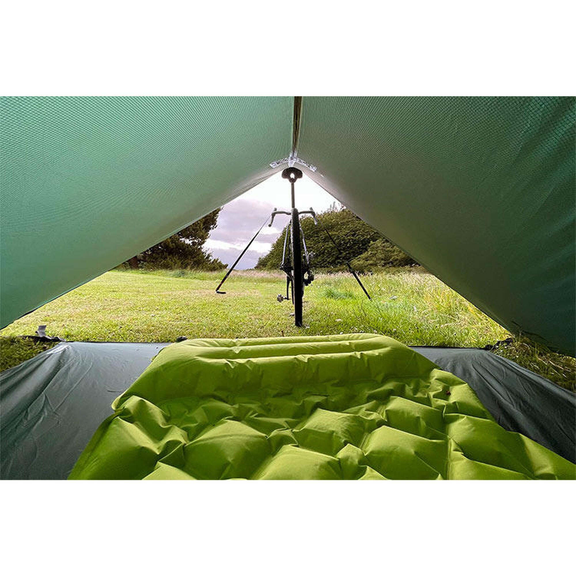 Groundsheet DD Superlight pentru ture cu bicicleta Olive Green 210cm x 150c