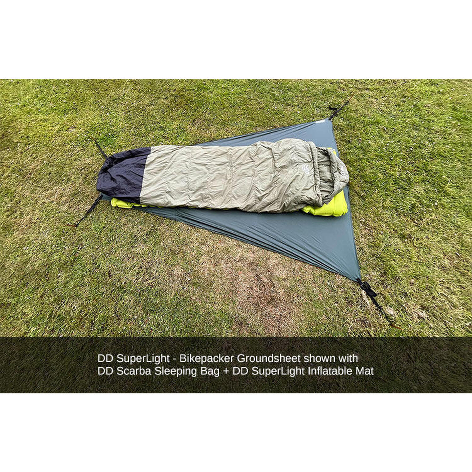 Groundsheet DD Superlight pentru ture cu bicicleta Olive Green 210cm x 150c