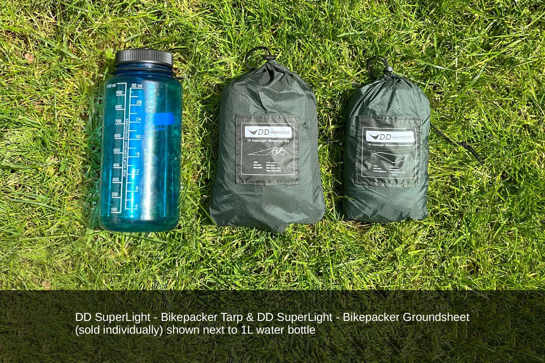 Groundsheet DD Superlight pentru ture cu bicicleta Olive Green 210cm x 150c 2/6