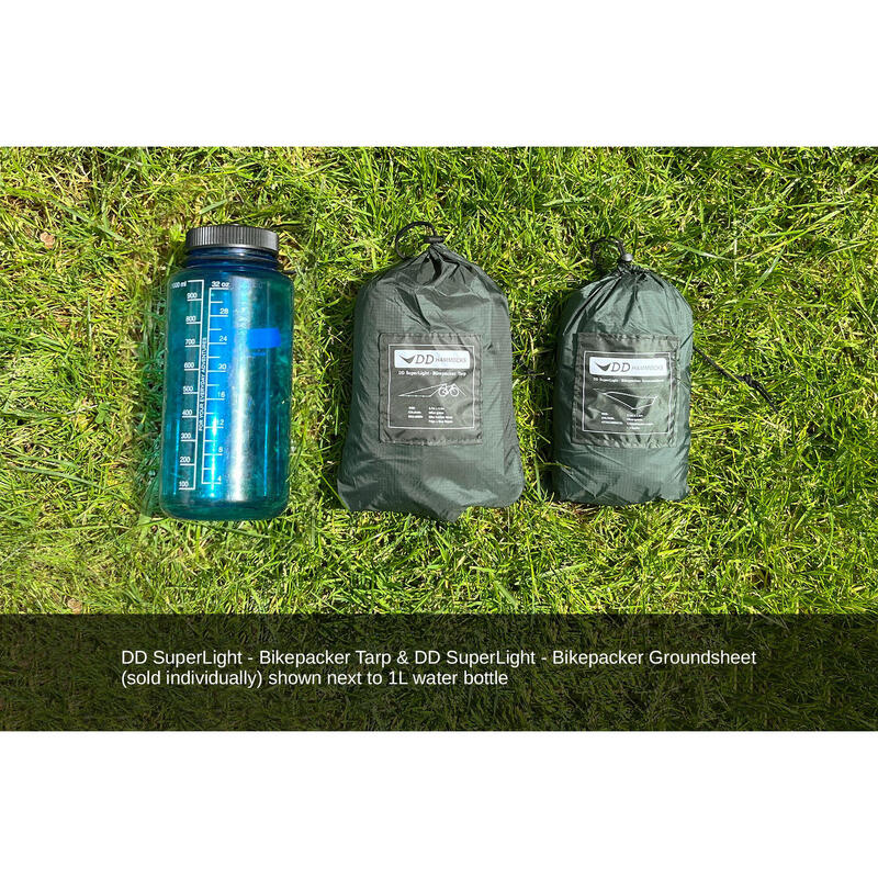Groundsheet DD Superlight pentru ture cu bicicleta Olive Green 210cm x 150c