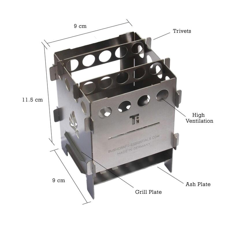 Bushcraft Essentials Bushbox Titanium Outdoor Pocket Stove