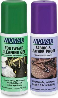 Nikwax twin 125ml voordeel set: fabric & leather proof / footwear cleaning gel