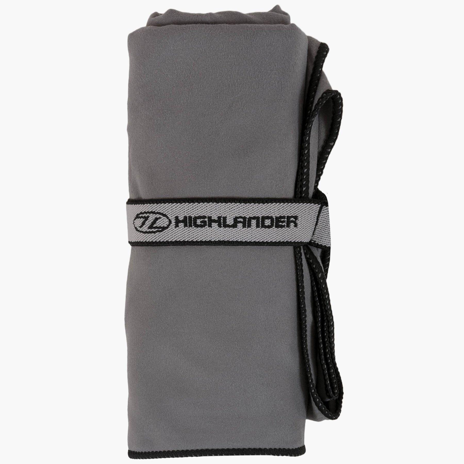 Highlander - Highlander Serviette De Bain Xl Fibresoft - Charcoal - Serviette - Noir - Decathlon