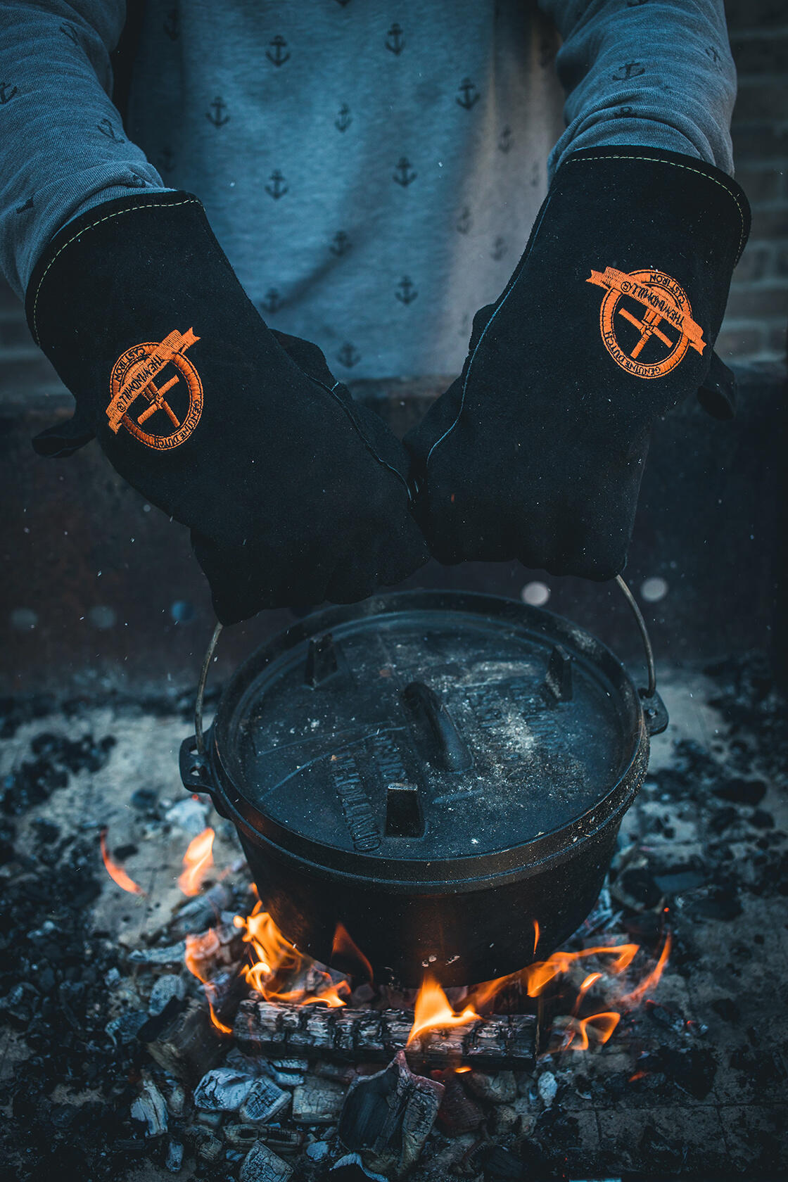 The Windmill Lederen BBQ handschoenen 6/7