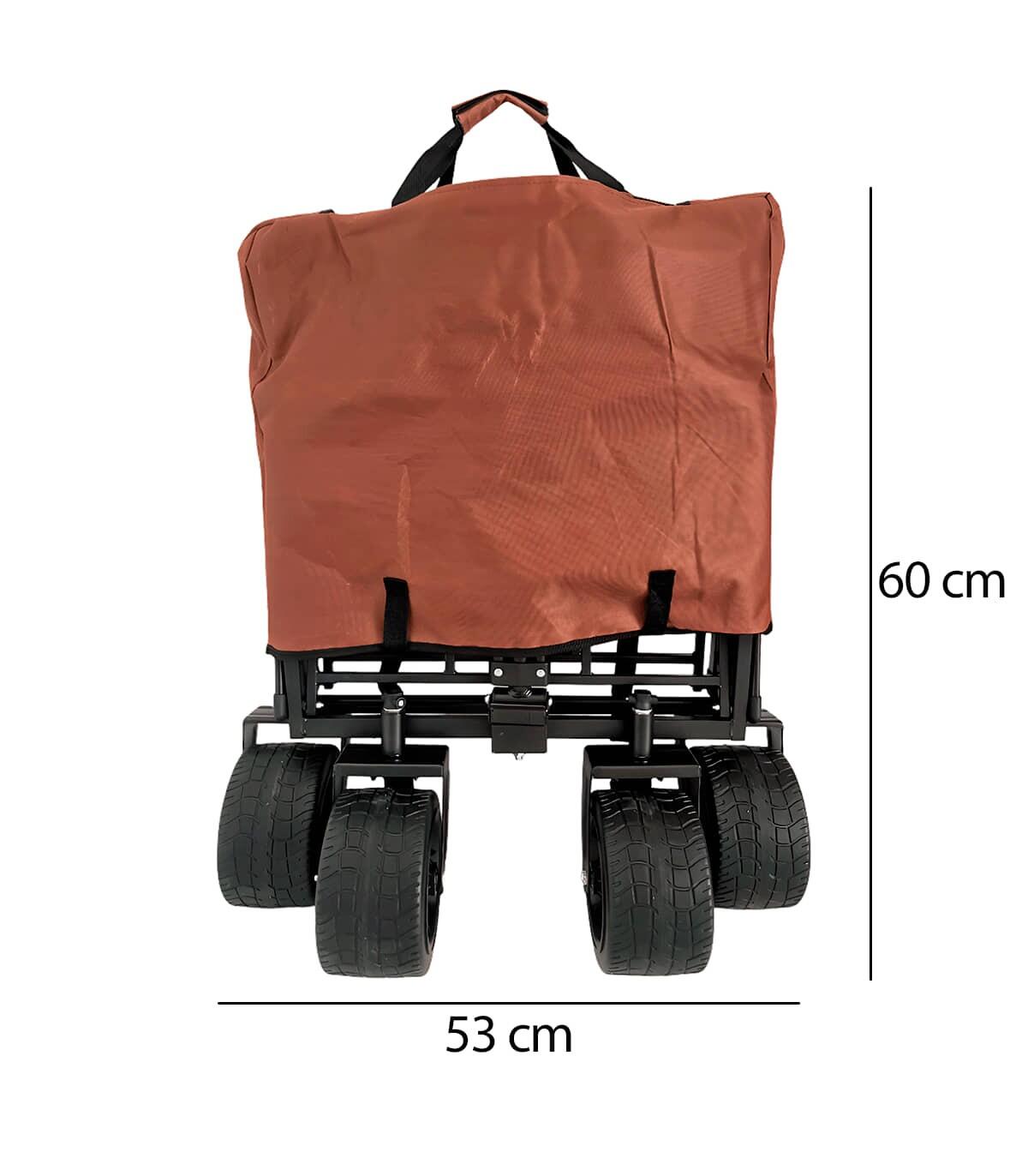 Chariot pliant Kol Outdoor pour plage et camping, 150L, ​​charge max 100 kg 7/7