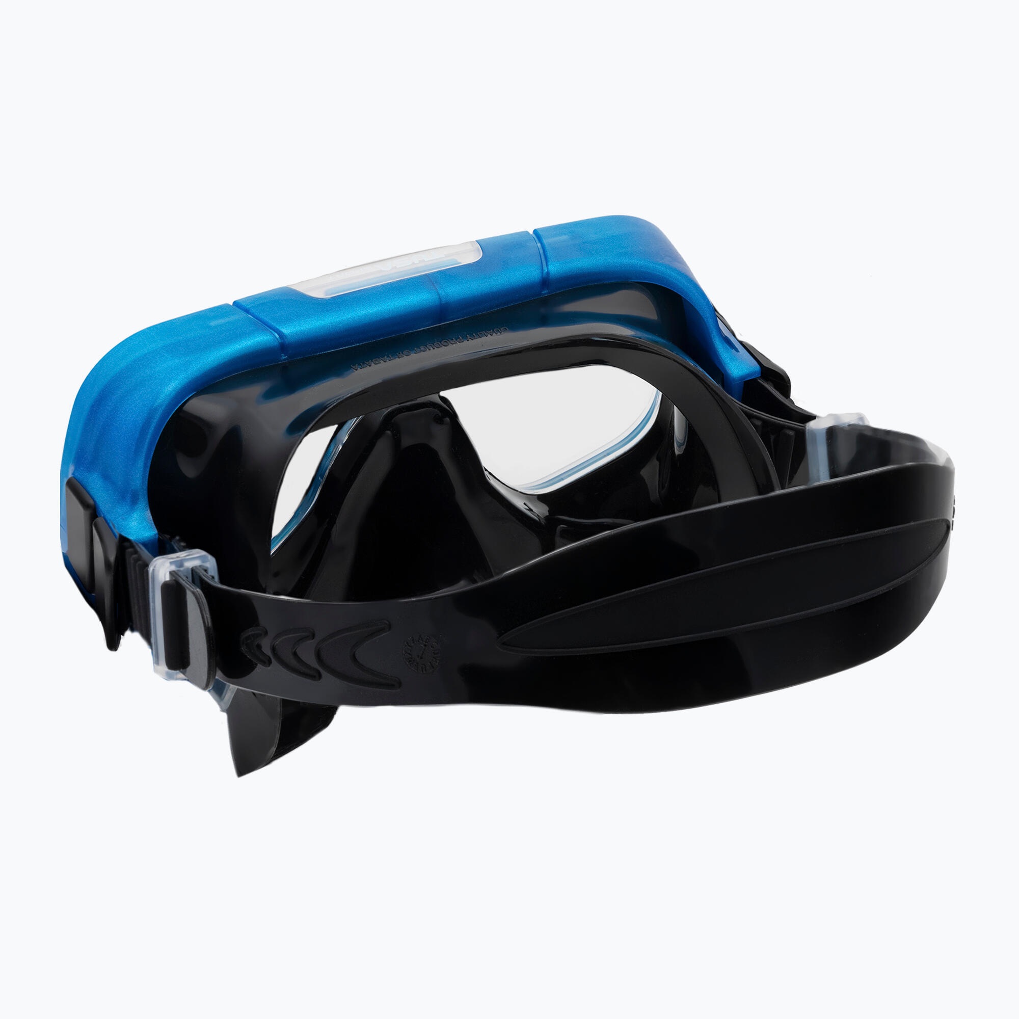 TUSA Mini-Kleio Junior Combo Snorkelset - Zwart/Vissenstaartblauw 4/5
