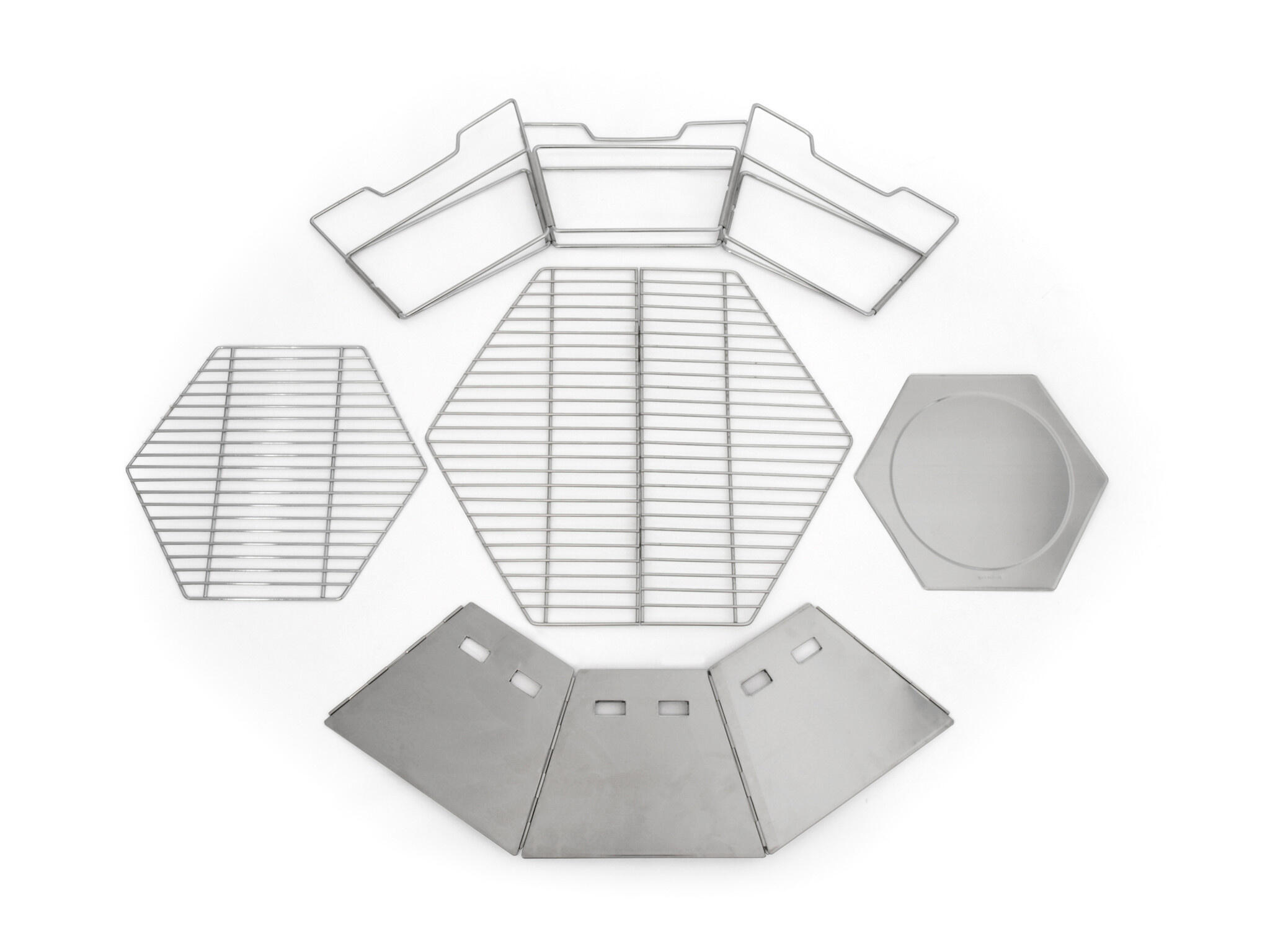 Origin Outdoors Hexagon - Grill und Feuerschale aus Edelstahl 5/6