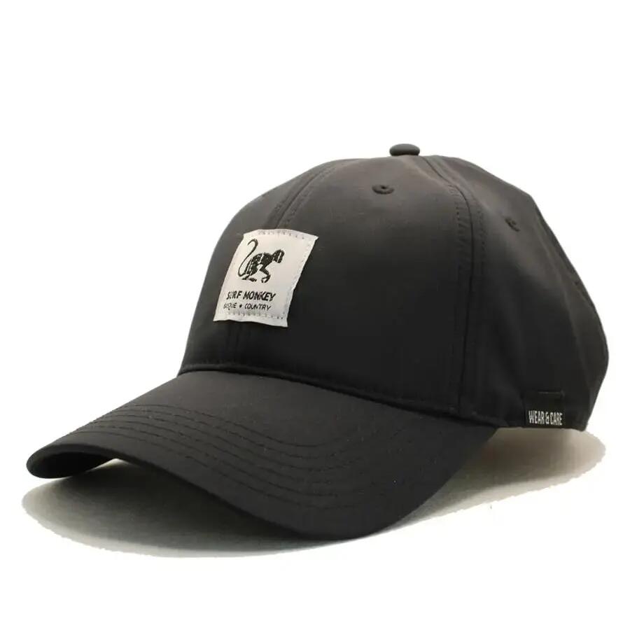 Recycled trekking cap – rain – sun protection – men / women (Black)