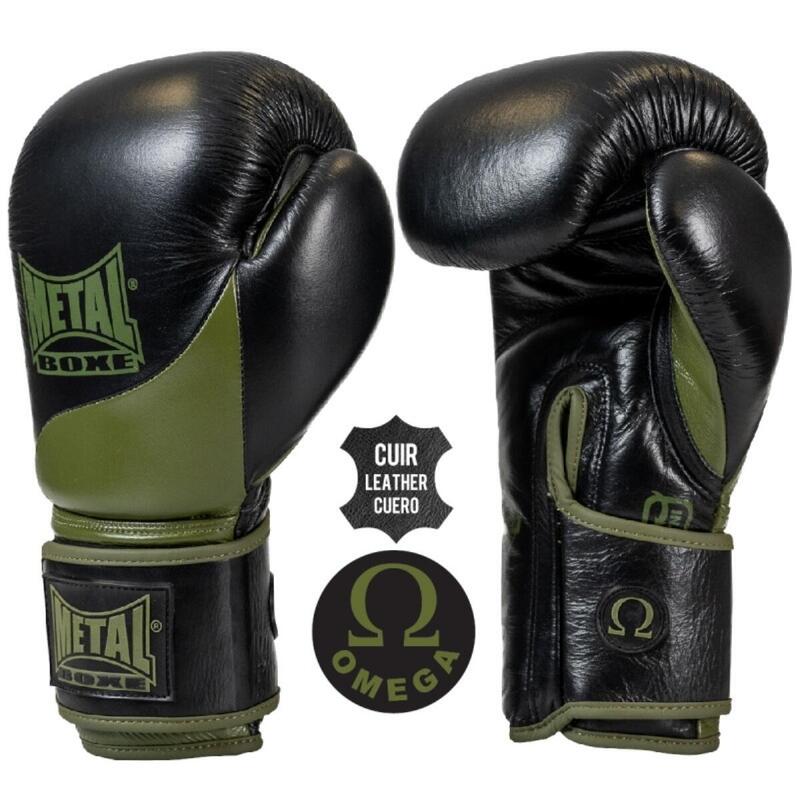 Gants de boxe en cuir omega métal boxe