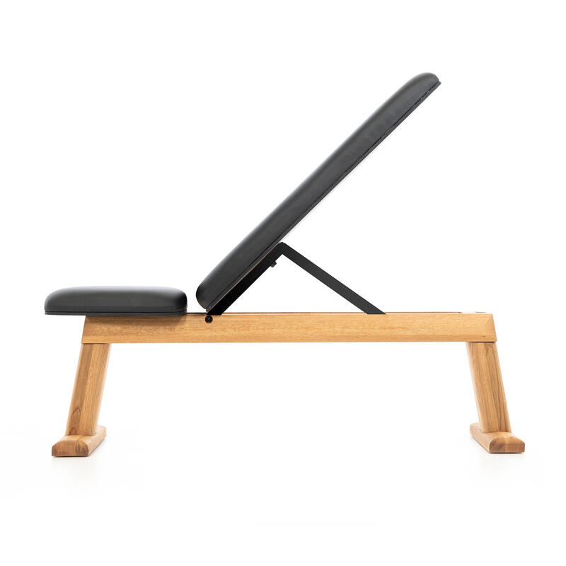 Nohrd Banc de musculation « Weight Bench », Chêne, Simili cuir