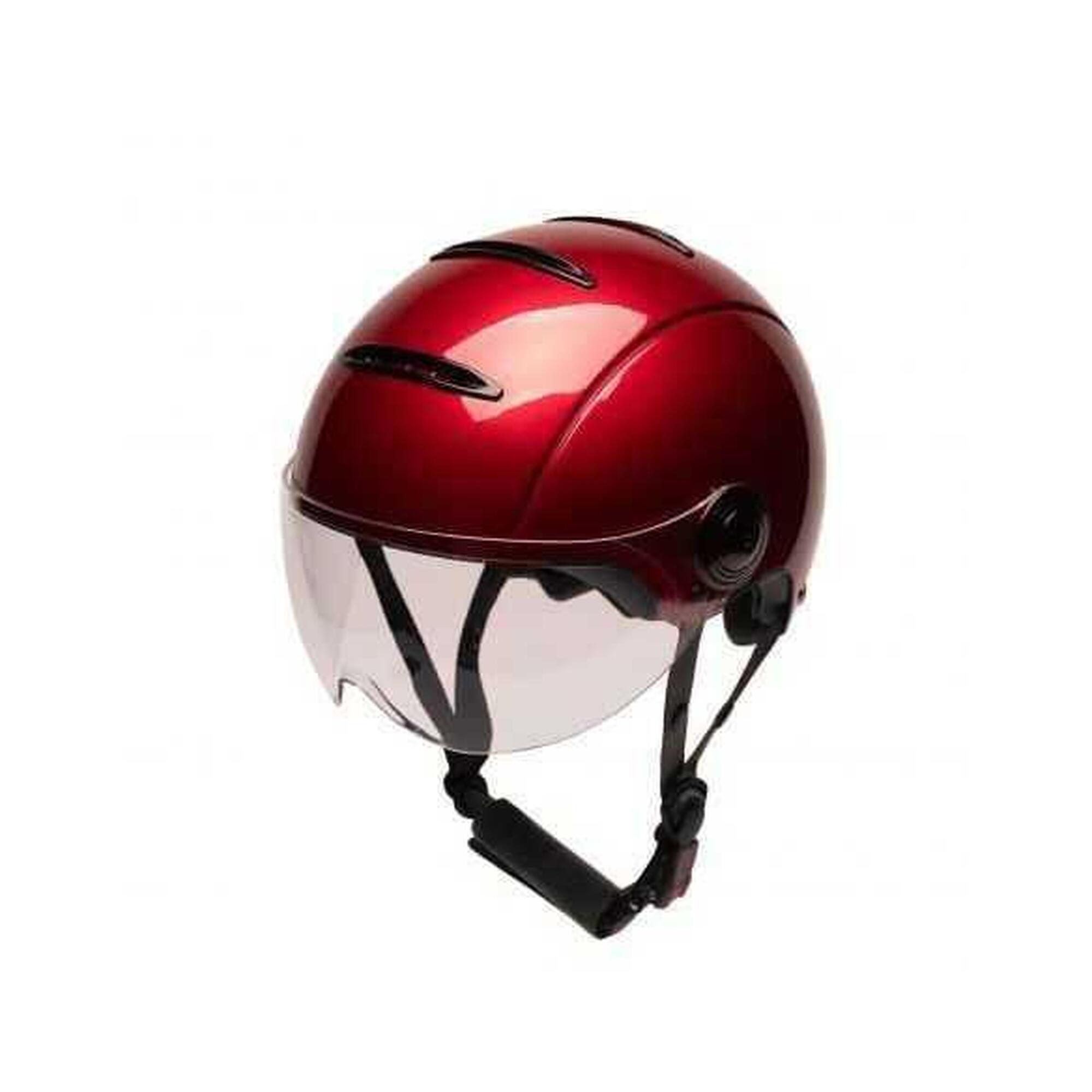 Casque jet vintage ajustable Tandem Cherry