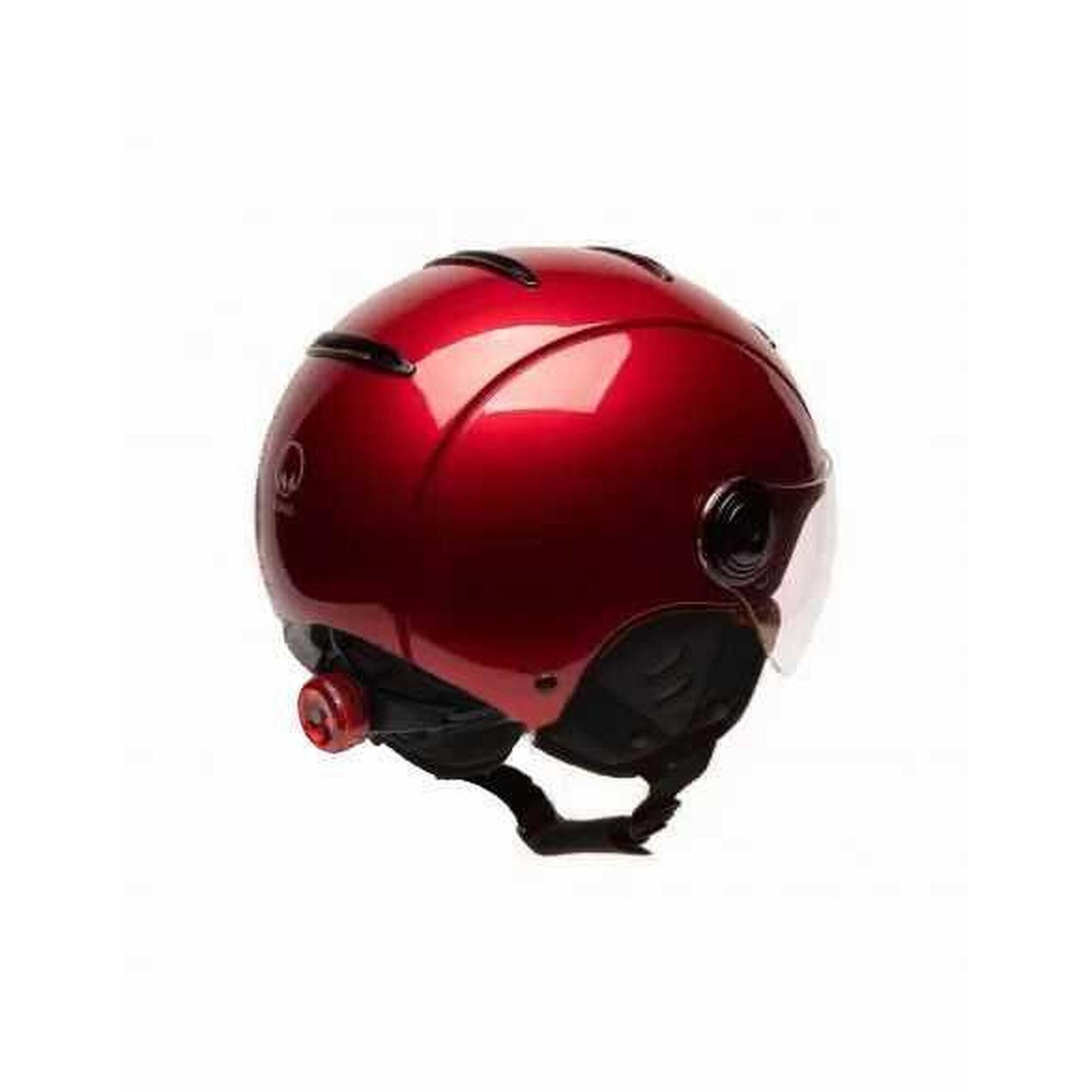 Casque jet vintage ajustable Tandem Cherry