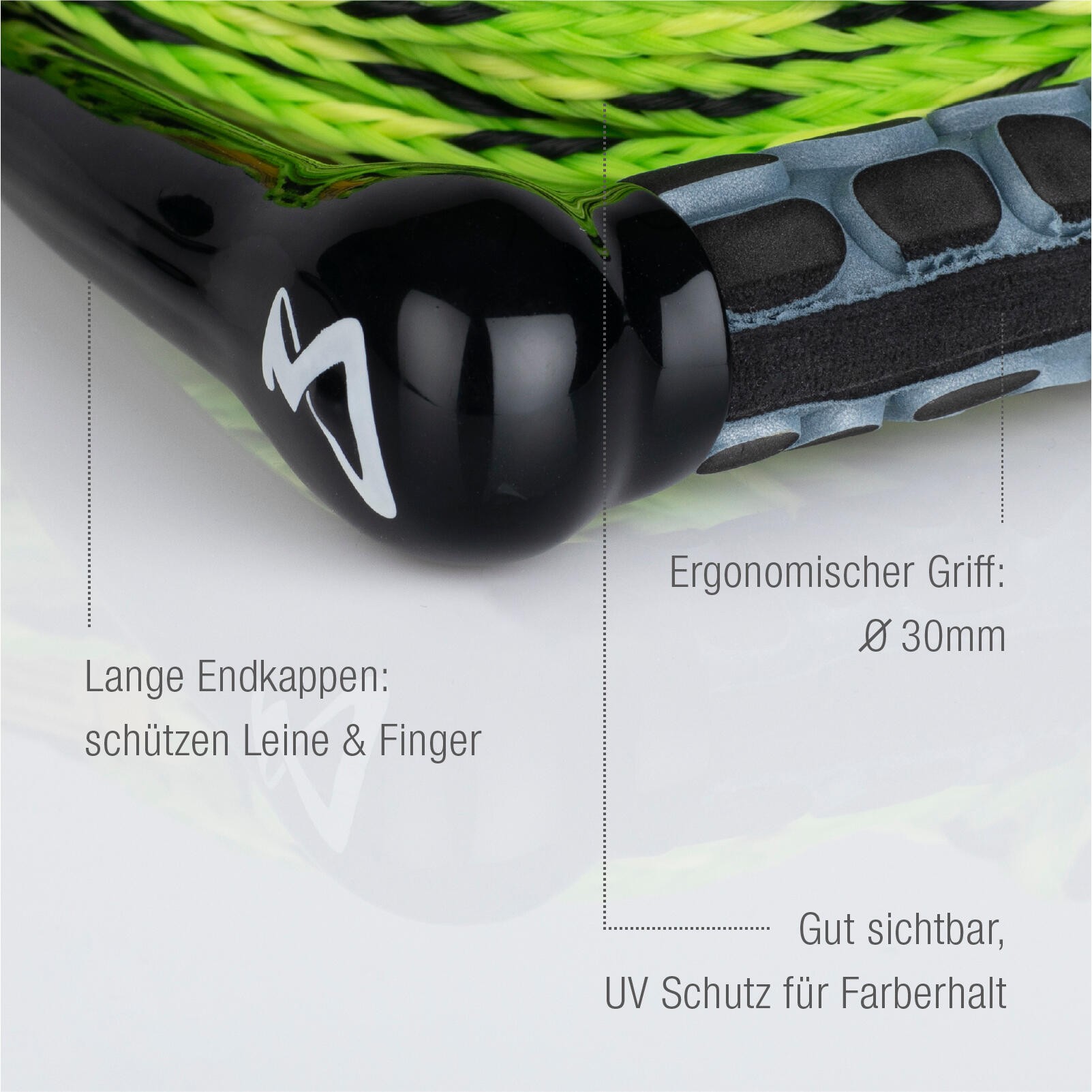 Wasserski Leine Ergo mit Hantel Wakeboard Seil Ergonomischer Griff 3/5