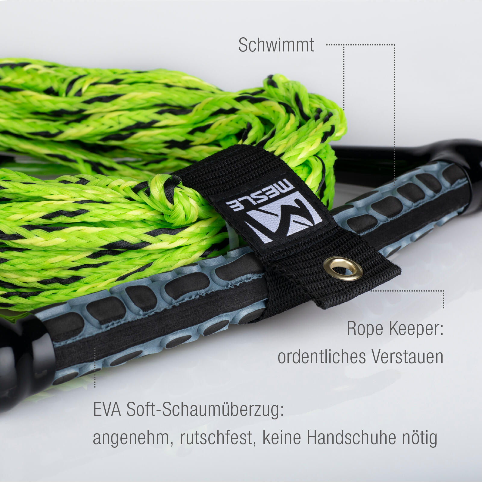 Wasserski Leine Ergo mit Hantel Wakeboard Seil Ergonomischer Griff 2/5